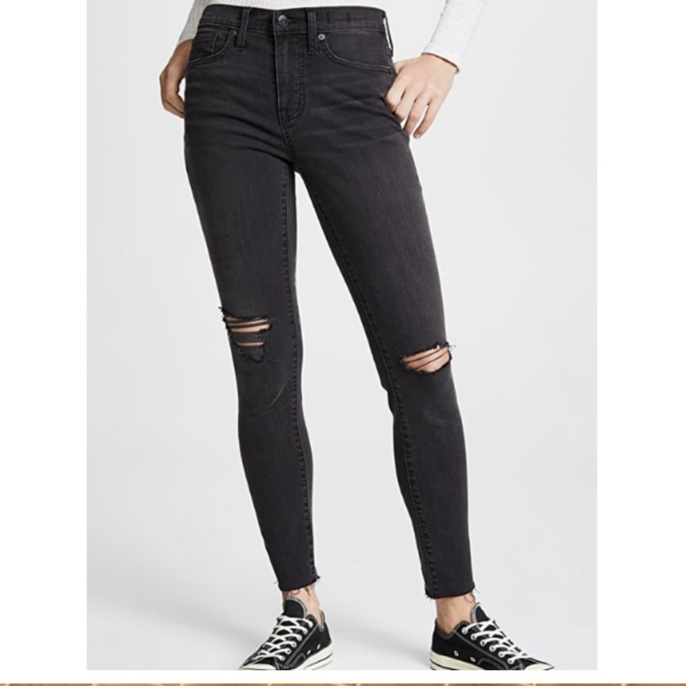 Madewell distressed black jeans, size 28 - TALL, like new! Worn once!